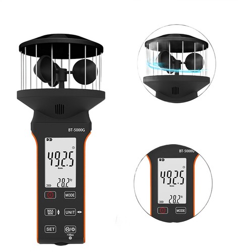 Handheld Digital Anemometer with Cup Sensor for Mountaineering and Testing - Picture 4 of 9
