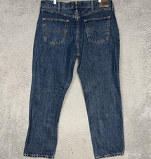 VTG Lee Jeans Men's Sz 38 x 30 Blue Denim Wash Straight Leg Relaxed Fit Pants