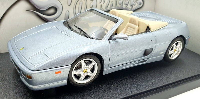 Ferrari F355 Spider 1995 ミニカー Hot Wheels 1/18 Scale 23907 Ferrari F355 Spider 1995 - Dark Silver