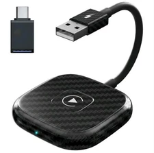 Wireless Apple Carplay Adapter Bluetooth Wired to Wireless Dongle for iPhone