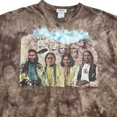 David Behrens Original Founding Fathers T-Shirt Mens 2XL Brown Native American
