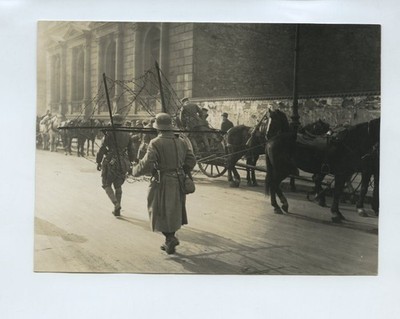 Kapp Putsch 1920 Germany Press Photo Barricades Barbed Wire 