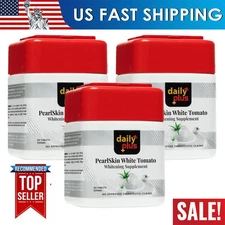 1~3x Daily Plus PearlSkin White Tomato-6 in 1 Skin Perfection Supplement 60 Caps