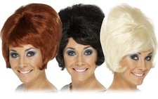 Beehive Ladies 1960s Wig Mod Go Go Girl 60s Womens Retro Fancy Dress Costume Wig