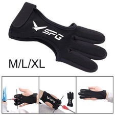 Non Slip Archery Glove 3 Finger Leather Archery Training