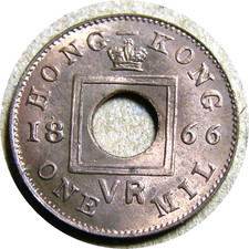 elf Hong Kong 1 Mil 1866  Victoria