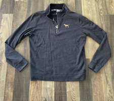 Pink Victoria Secret's Women's Grey Soft 1/4 Zip Sweatshirt Size M