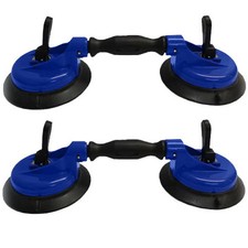 2 x WINDSCREEN GLASS LIFTER DOUBLE SUCTION CUP FLEXIBLE HEAD WITH LARGER CUPS