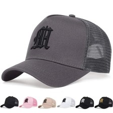 Unisex Personality M Letter Embroidery Baseball Net Caps Spring Summer Outdoor A