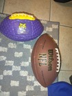 NFL (2) Junior Size Footballs , Wilson Football Beach Ball LSU Tigers — photo 1