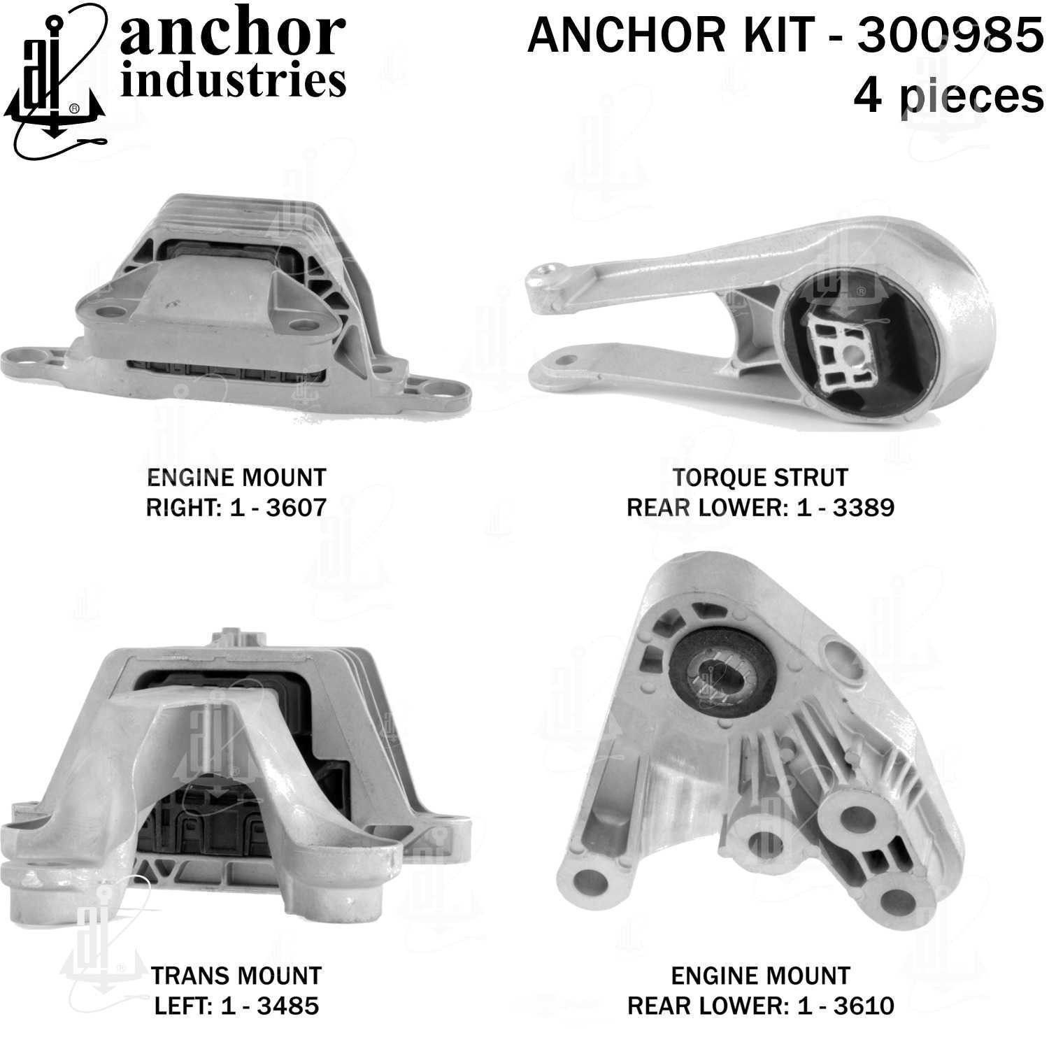 Engine Mount Kit Anchor 300985 for sale online | eBay