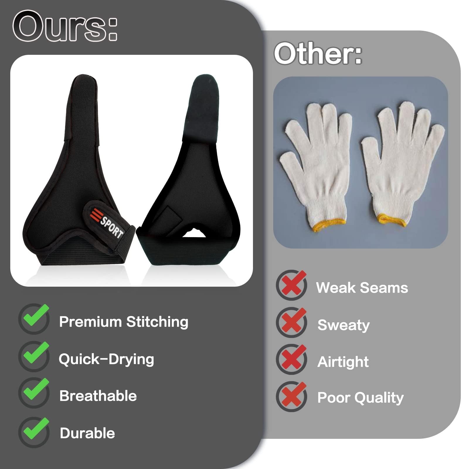 3 Pack Single-Finger Gloves Anti-Slip Neoprene Finger-Protectors for Outdoor