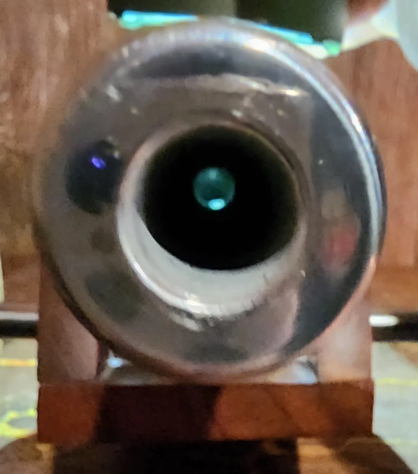 Cañón de polvo negro Signal Salute latón acero inoxidable cromado barril funciona bien Foto 2 de 4