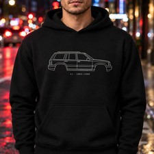 Grand Cherokee ZJ 1993-1998 Hoodie Car Guy Gift Christmas 4x4 Line Art Unisex