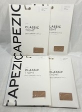4 Pairs Capezio Classic Footed Tights Matte Semi-Opaque - Lt Sun - Toddler 1825X