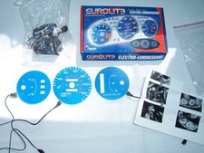 92-95 Honda Civic Dx At Blue Carbon Fiber Glow Gauges In Mph