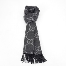 Gucci Double G cashmere scarf Black
