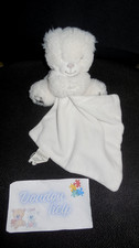 doudou peluche ours mouchoir blanc gris ORCHESTRA PREMAMAN - état NEUF -