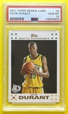 2007 TOPPS ROOKIE CARD KEVIN DURANT #2 ROOKIE PSA GEM MINT 10 59893836. rookie card picture