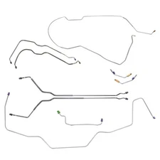 1968 Cutlass 442 Skylark GS Front Power Drum Brake Line Kit Set Tubes Hardtop OE