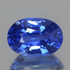 1.42CT GORGEOUS VVS OVAL RICH BLUE CEYLON SAPPHIRE NATURAL