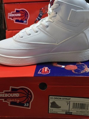 Patrick Ewing 33 Orion Strap White/White Youth Size 7  S/N3RBE001-101