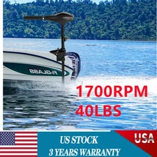 12V 40 LBS Outboard Motor Electric Trolling Brushed Motor Fishing Boat Engine