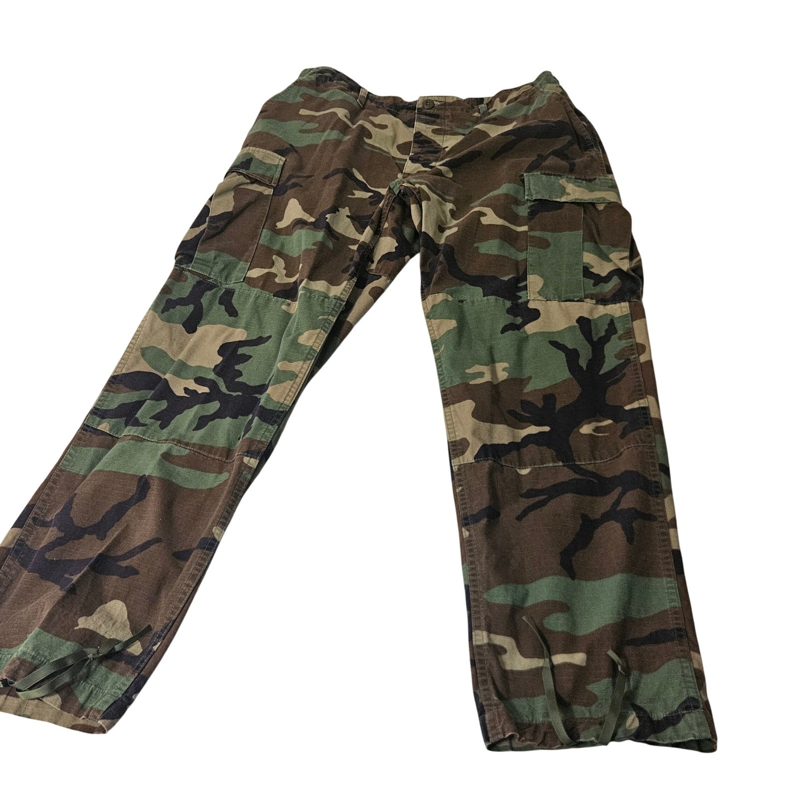Mens Large Regular Camo Bdu Woodland Tactical 35-39" W