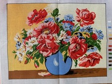 Printed needlepoint Tapestry flowers Canvas Only 45x60 Cm Temeljkovic