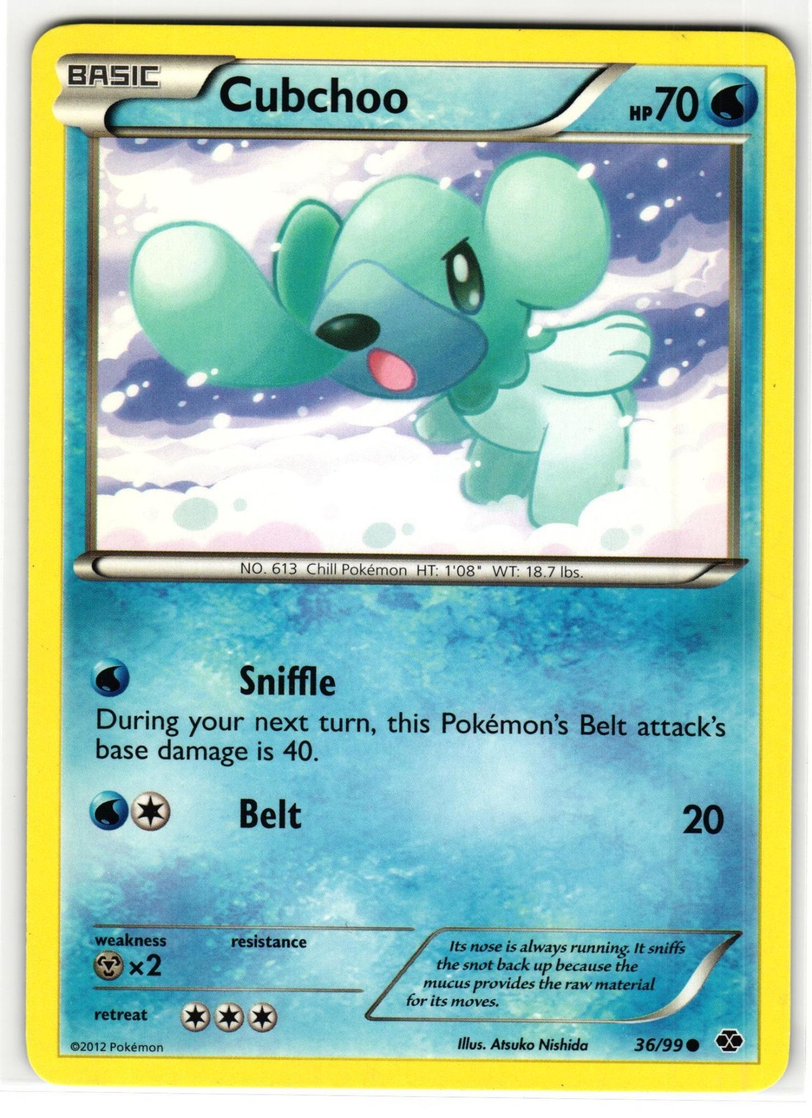 CUBCHOO 36/99 NEXT DESTINIES ENGLISH POKEMON TCG