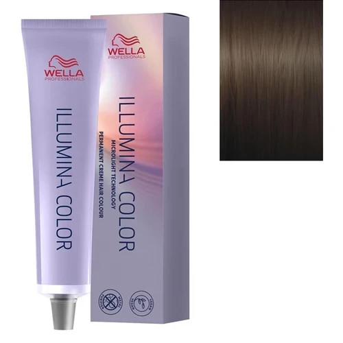 Wella Illumina Permanent Hair Color Cream - 5/81 - 5PA Light Pearl Ash Brown - Picture 1 of 3