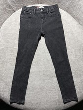 Levis Skinny Taper Jeans Girls 16 Regular 28x30 Black Gray Stretch Denim