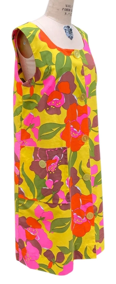 LeVOY'S Vintage mid-60s Women's VHY Fabric Hawaiian Tent Sun Dress - Sz L/XL - Image 4 of 4