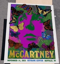 NEW! Paul McCartney Buffalo NY Merch reprint Poster, Got Back Tour 2025