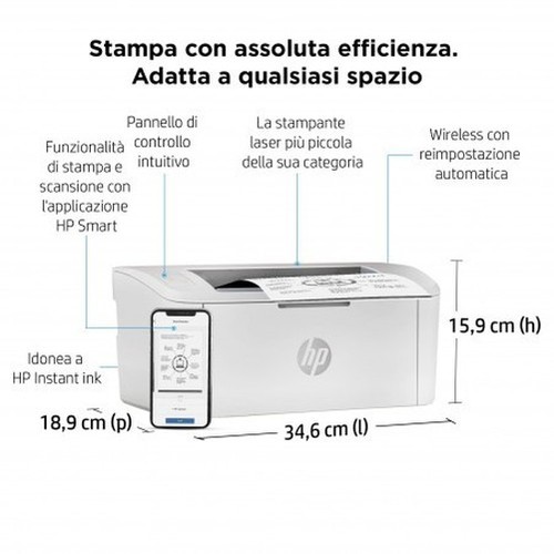 HP LaserJet M110w Impresora Láser Monocromática Inalámbrica - Imagen 4 de 7