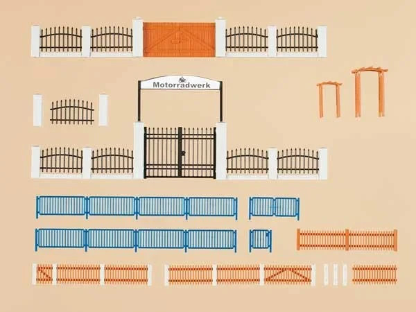 Fences & gates Total length 1200 mm HO/OO Gauge Auhagen 42648