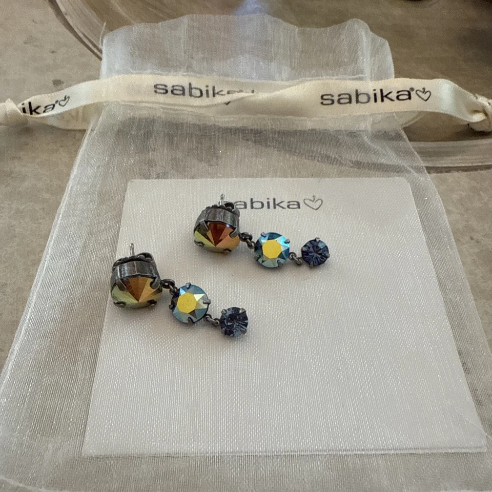 Pendientes colgantes Sabika AB cristal de Swarovski  Foto 4 de 4