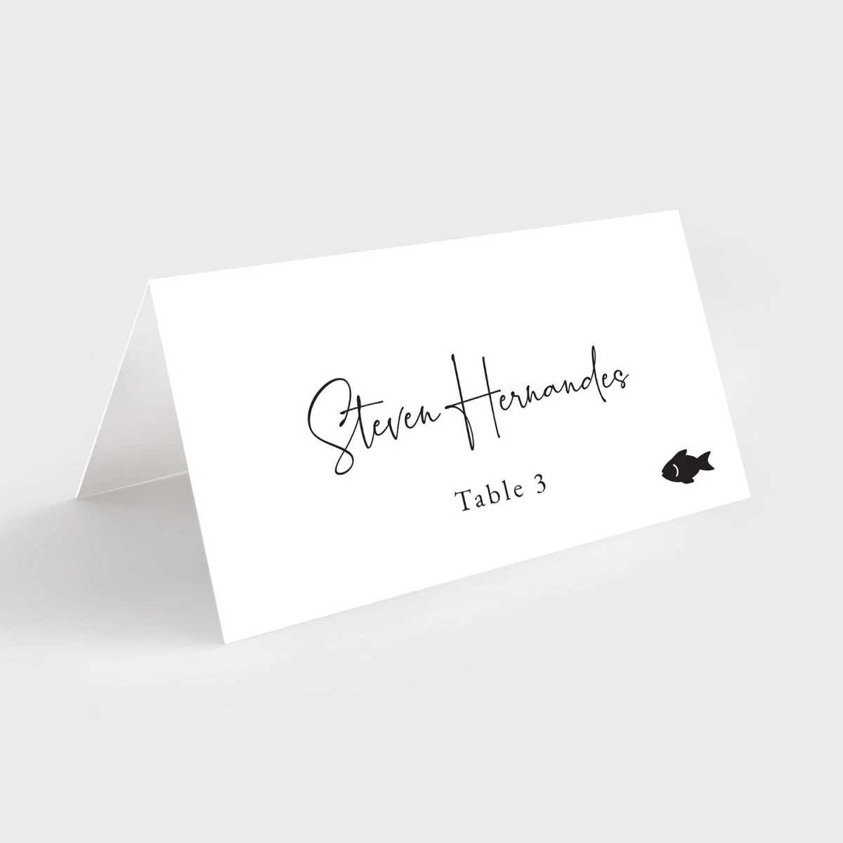 Place cards with guest names printed outlet
