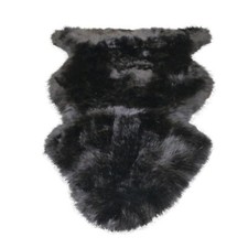 Glacier Wear Black Sheepskin Rug/Throw Double shp704
