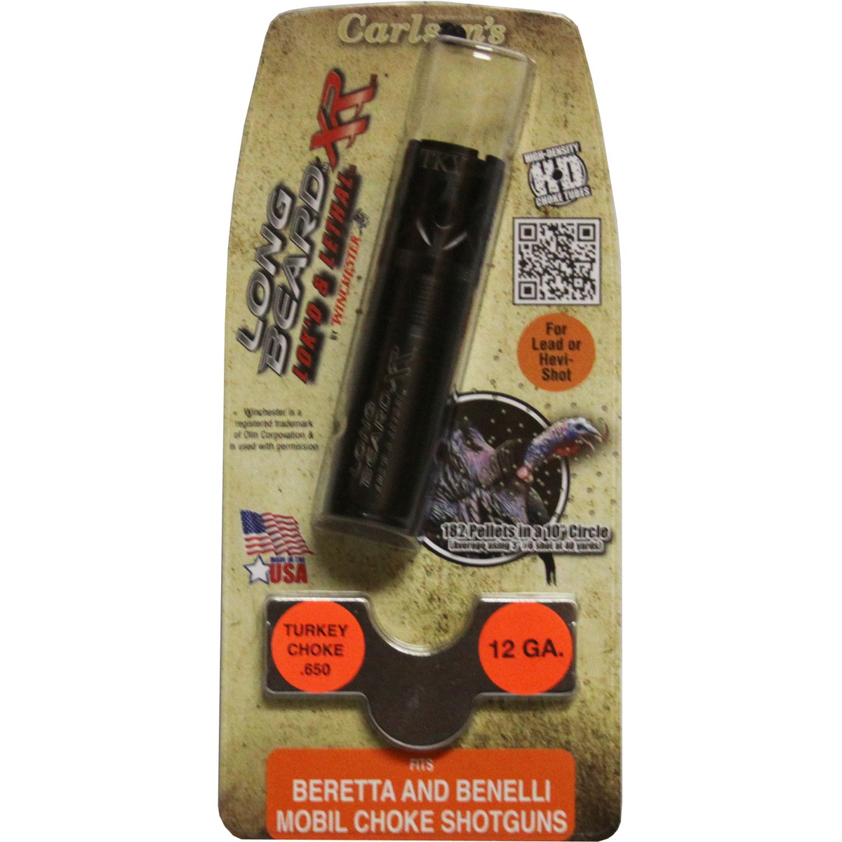 Carlson's Choke Tube 12 GA Turkey Long Beard XR Beretta Benelli