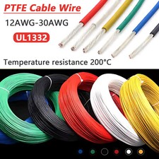 PTFE Cable Wire 12/14/16-28AWG Flexible Tinned Copper UL1332 Colour Cable Wire