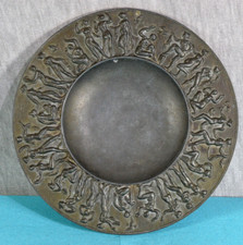 Fritz Nuss 1946 Bronze Teller - Schale Akt Frauen Durchmesser ca.19 cm