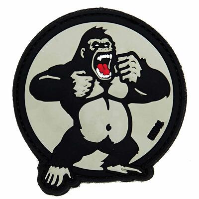 3D Rubber Patch King Kong Gorilla Affe Emblem Aufnäher Abzeichen