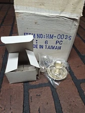 Vintage Solid Brass Chamber Stick Candle Holder Taiwan Box Of 6 New