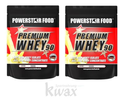 (EUR 37,29/kg) 2er-Pack - Powerstar Food - Premium Whey Protein 90 - 2 x 850g