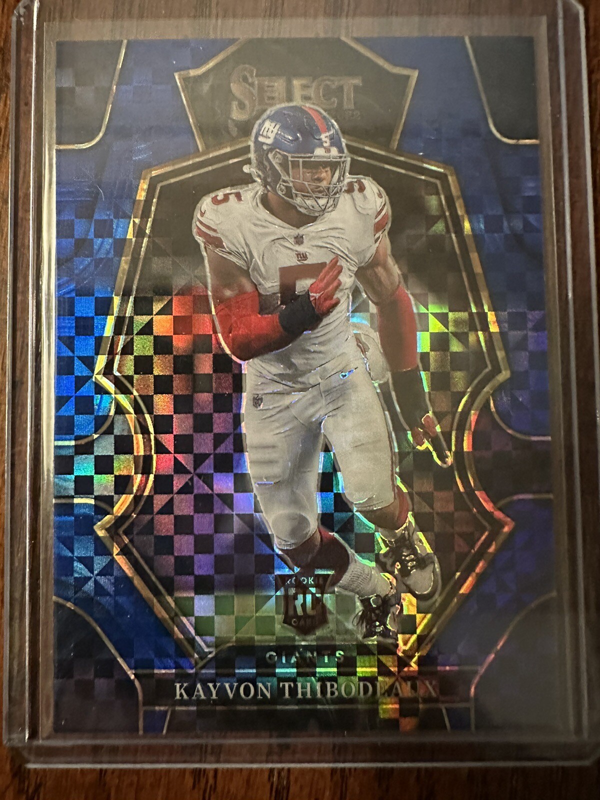 Kayvon Thibodeaux 2022 Panini Select Premier Level Blue Plaid /149 Color Match