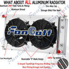 3row Core Radiator Shroud Fan For 1977-1992 Cadillac Fleetwood/ Brougham 5.7l At