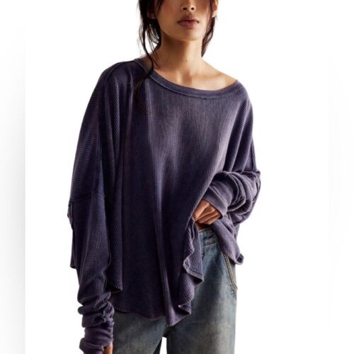 FREE PEOPLE MICROPHONE DROP THERMAL NWT SMALL - Picture 1 of 6