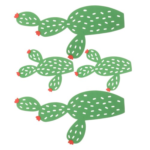 4pcs Cactus Wall Decals Plants Cutout Wall Sticker For Nursery Bedroom