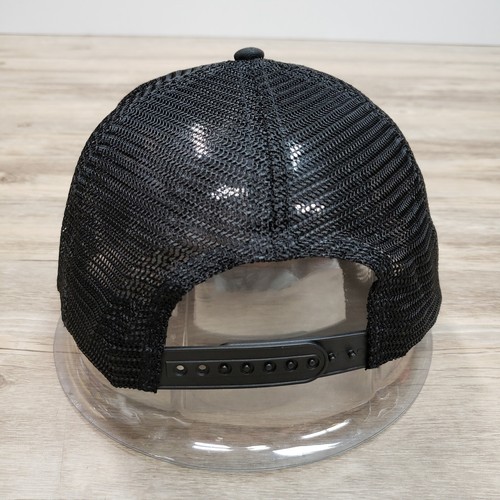 Blank Black Hat Cap Snapback Mesh Back as Colour Trucker Baseball Adjustable - Picture 3 of 8